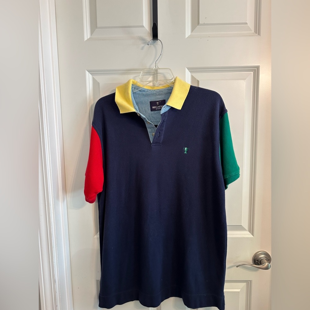 Vintage Regatta Colorblock Polo Shirt